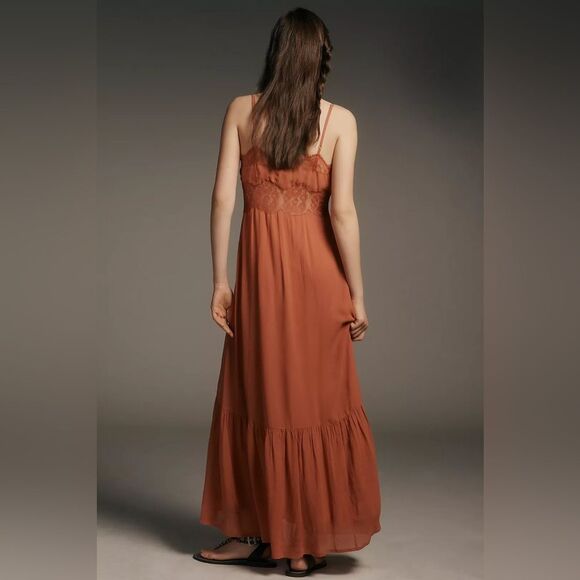 Anthropologie Let Me Be Sleeveless Cutout Maxi Slip Dress large - Picture 3 of 5